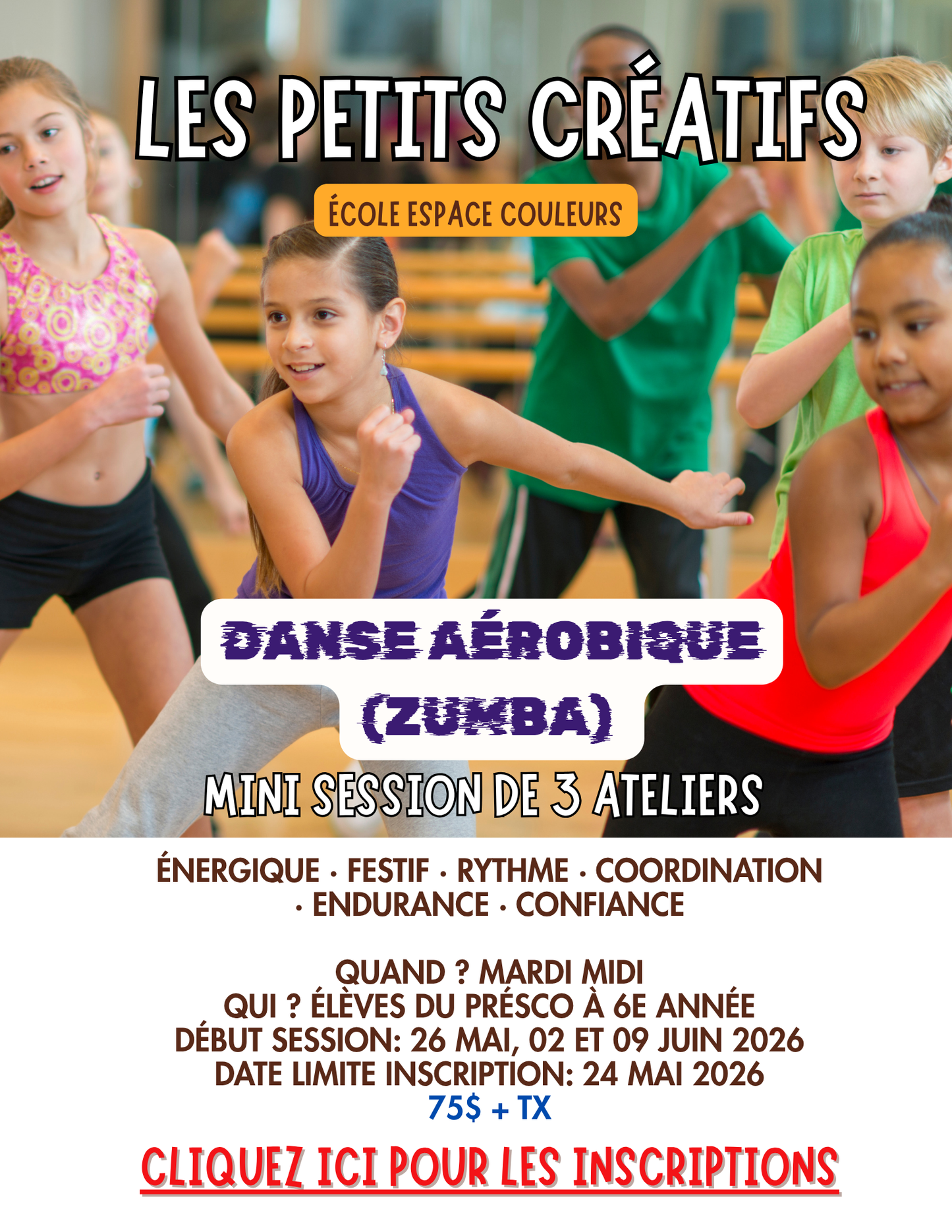 ÉCOLE ESPACE-COULEURS | MINI SESSION | Préscolaire à 6e année