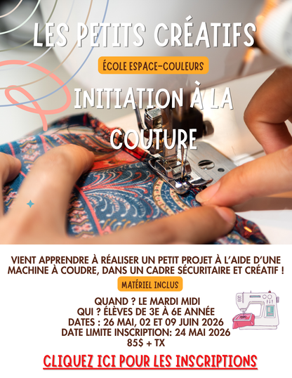 ÉCOLE ESPACE-COULEURS | MINI SESSION | Préscolaire à 6e année